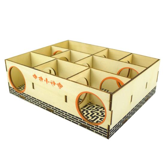 

Домик для хомяка Устойчивый к укусам Сделай сам Сборный Натуральный Деревянный Дом Вилла Лабиринты Качели D