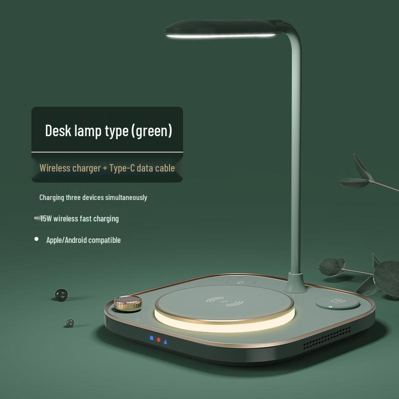 3-in-1 Wireless Charging Lamp for Huawei & Apple Phones, Earphones, Watches