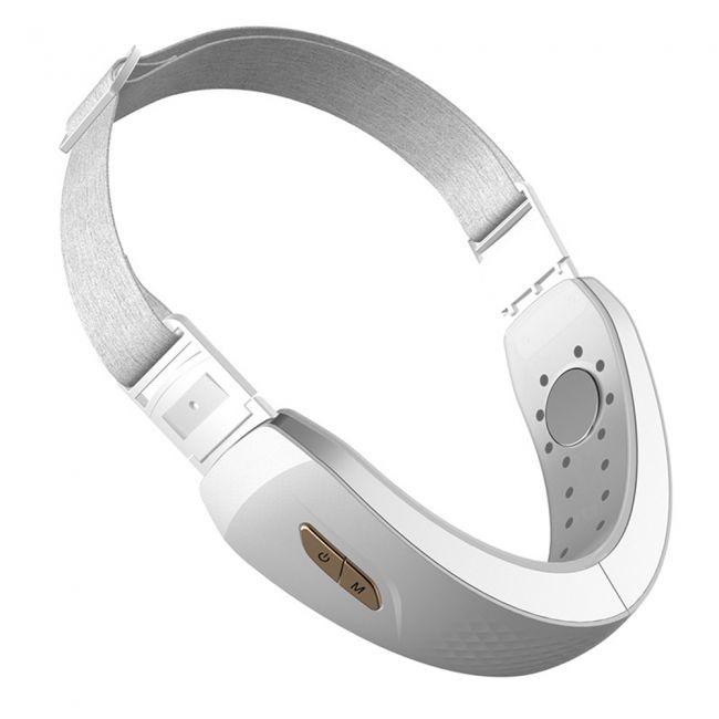 Микротоковый массажер для лица EMS, косметический инструмент для подтяжки лица белый