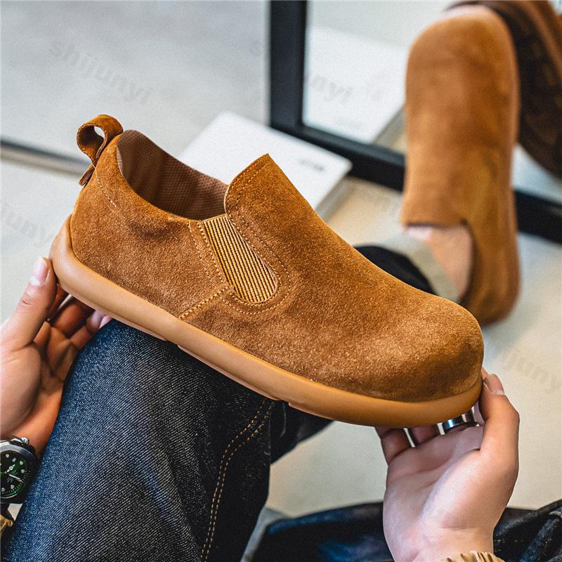 Fashion Men's Casual Shoes 2025 Spring Non Slip Breathable Slip on Loafer Shoes Fashion Trend Comfortable Low Top Shallow Mouth Sneakers