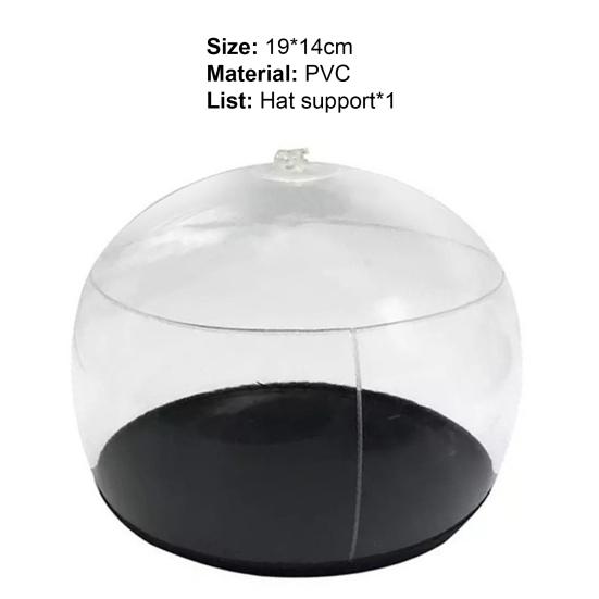 Unique Hat Support Easy To Store PVC Inflatable Transparent Hat Shaper