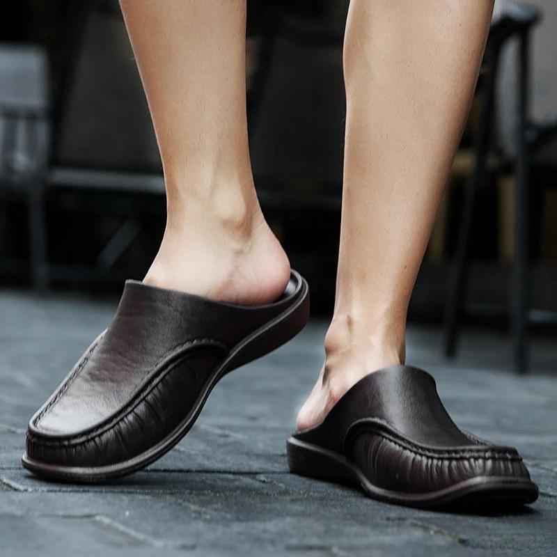 Men EVA Slippers Slip on Flats Shoes Beach Sandals Home Shoes Size 40-47