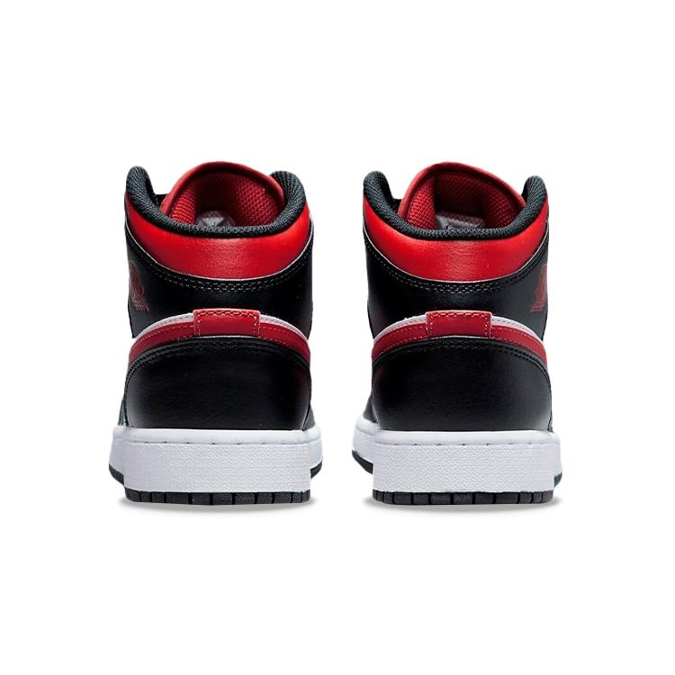 Jordan Air Jordan 1 Mid Black Fire Red GS 554725-079