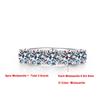 Anillo de moissanita completo de 5mm y 6,5mm para mujer, Plata de Ley S925, banda de diamante brillante eternidad, anillos de boda, joyería GRA