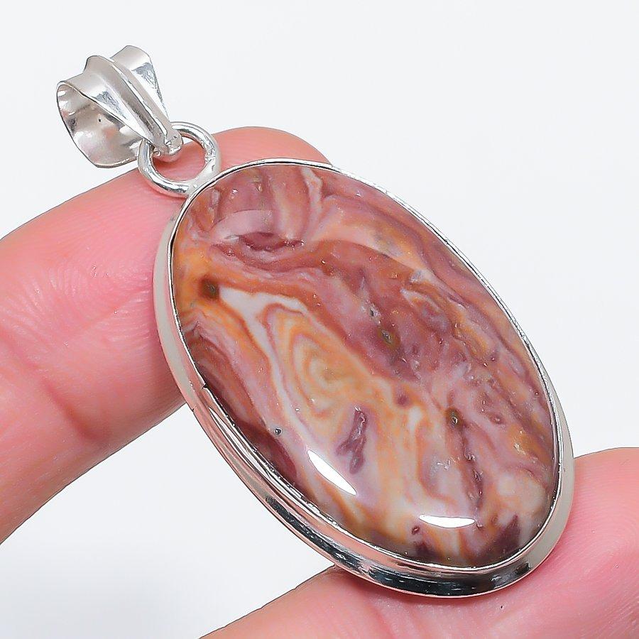 

Натуральный Доломит Драгоценный Камень 925 Стерлинговое Серебро Ювелирное Изделие Подвеска 2,17 d4K62