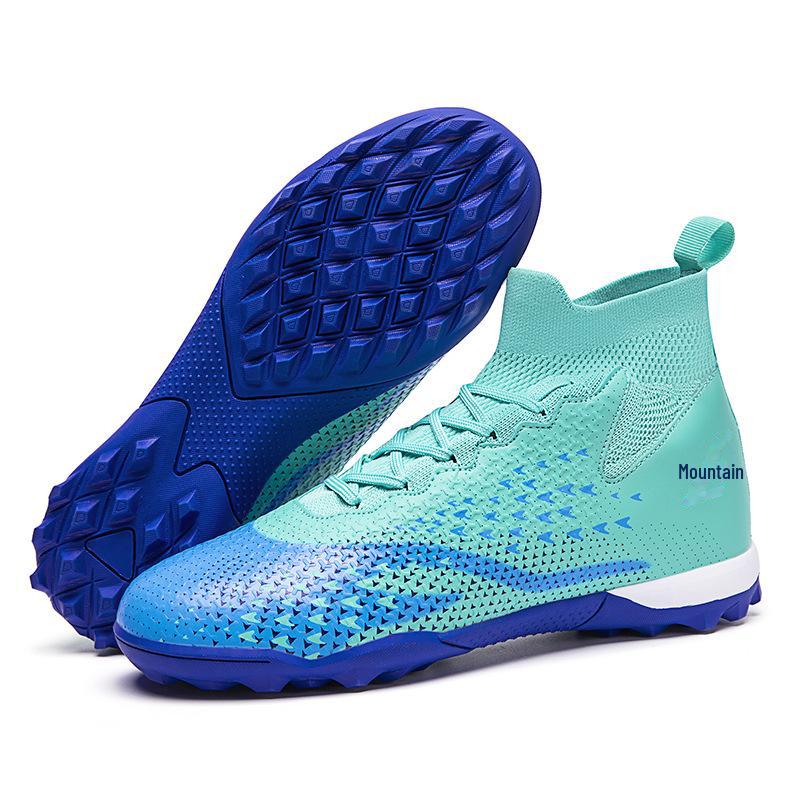 Couples' High-Top Football Shoes with Knitted Socks - Long or Broken-Nail Friendly Sport Trainers for Student Games