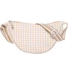 Checkered Dumpling Bag for Commuting Women, Trendy Crossbody Bag, Lightweight Small Crossbody Bag