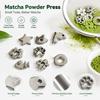 Forme de dessin animé Tamis à Matcha Argenté Tamis à Matcha Perles Presse à Poudre de Matcha pour Aide à Broyer et Tamiser