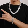 Exclusive In-Stock Men's 18K Gold-Plated Cuban Chain - Zircon Gemstone Copper Body Fashion Jewelry