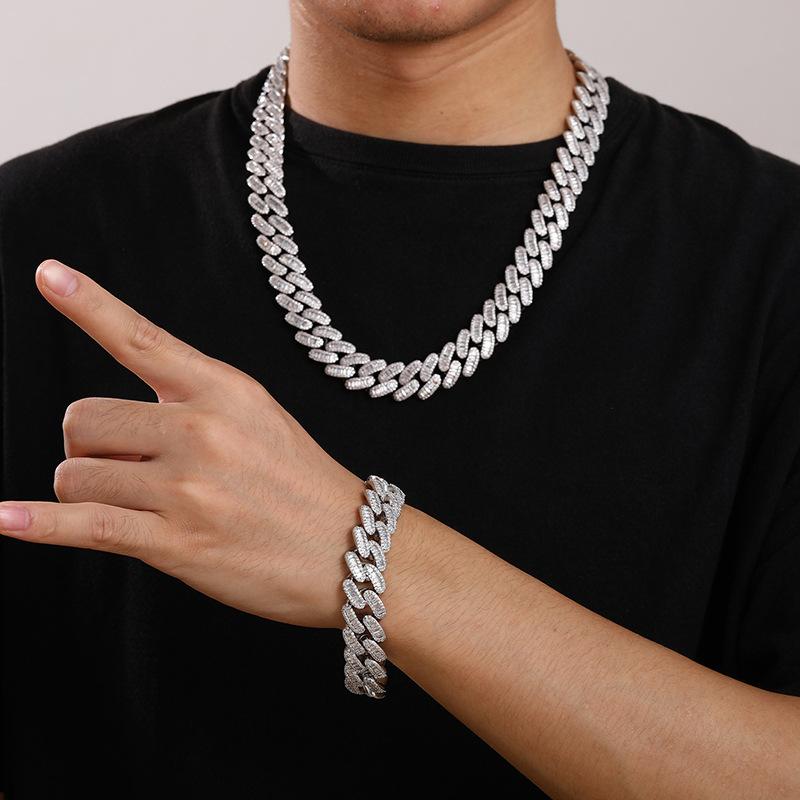 Exclusive In-Stock Men's 18K Gold-Plated Cuban Chain - Zircon Gemstone Copper Body Fashion Jewelry