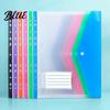 Department File Folder 3Pcs 11 Hole A4 with Snap Button Colorful Document Organizer