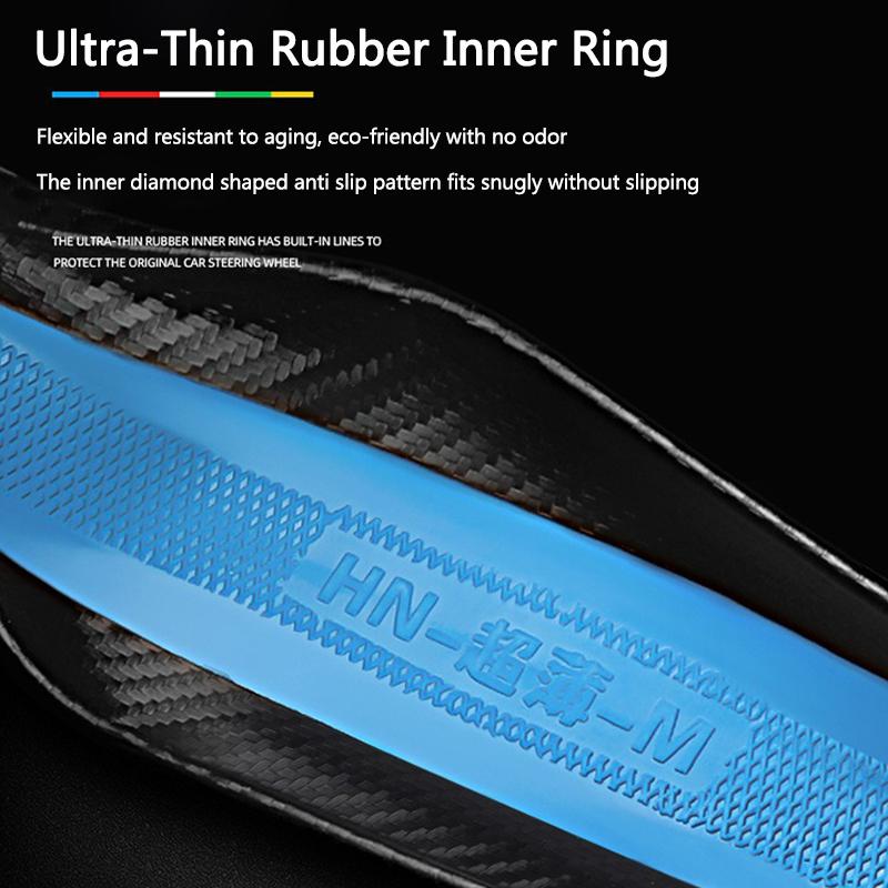 For BMW E46 E90 E39 E60 E36 E30 E61 E91 E92 E87 F10 F20 F30 Car Anti-Slip Suede Carbon Fiber Steering Wheel Cover Auto Accessory