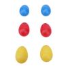 12Pcs Plastic Egg Shakers Percussion Instruments Easter Party 3 Colors Lightweight Educational Rhythm Tool for