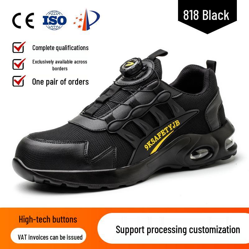 Rotating Buckle Safety Shoes: Anti-Smash, Anti-Puncture, Wear-Resistant, Anti-Slip, Fold-Resistant.