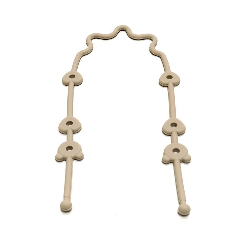 1 / 50Silicone Pacifier Anti Drop Chain Infant Toy Teether Anti Drop Rope Infant Pacifier Chain Anti Loss Chain бежевый