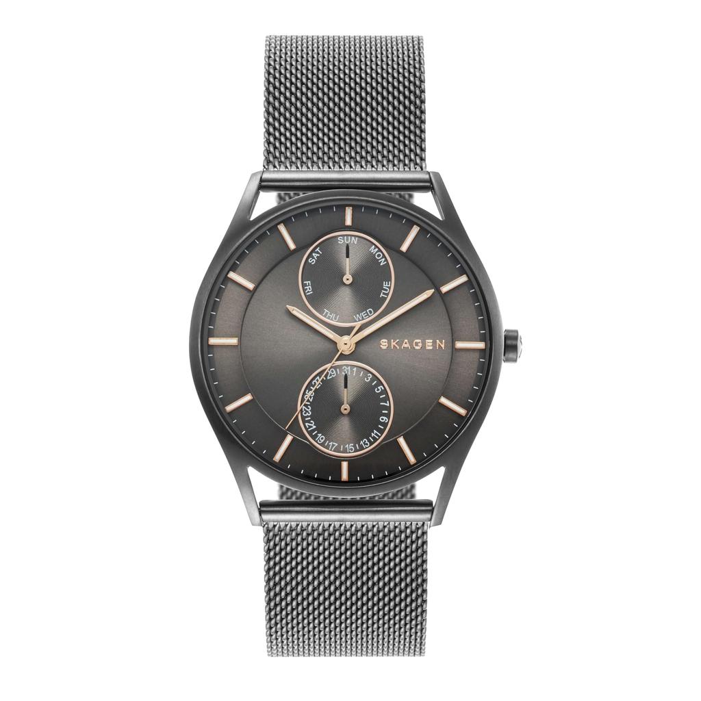 Holst Chronograph Multifunction Charcoal Steel Mesh Watch