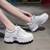 Spring Muffin Thick-soled Increased Breathable All-match Women's Shoes Fashion White Casual Sports Shoes