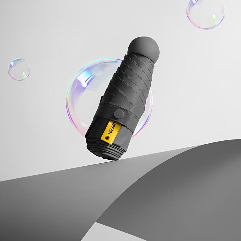 Travel Mini Umbrella with Protective Cover Ultra-Light UV Protection 6 Reinforced Ribs, Manual Open, For Sunny and Rainy Days  Travel Accessory