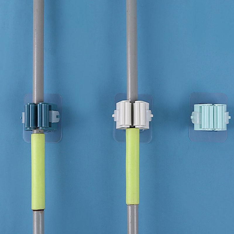Traceless Sucker Hook Mop Holder Wall Mounted Mop Organizer Holder Brush Broom Hanger Storage Rack