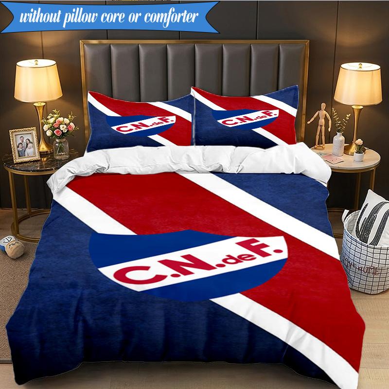 Montevideo Crest Design 3pcs Bedding,Including 1pc Duvet Cover And 2pcs Pillowcases Perfect for Christmas,Ideal for Bedroom, Dormitory