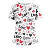 Women's Fashion V,Neck Short Sleeve Overalls With Pockets  Print Tops  Clothes
