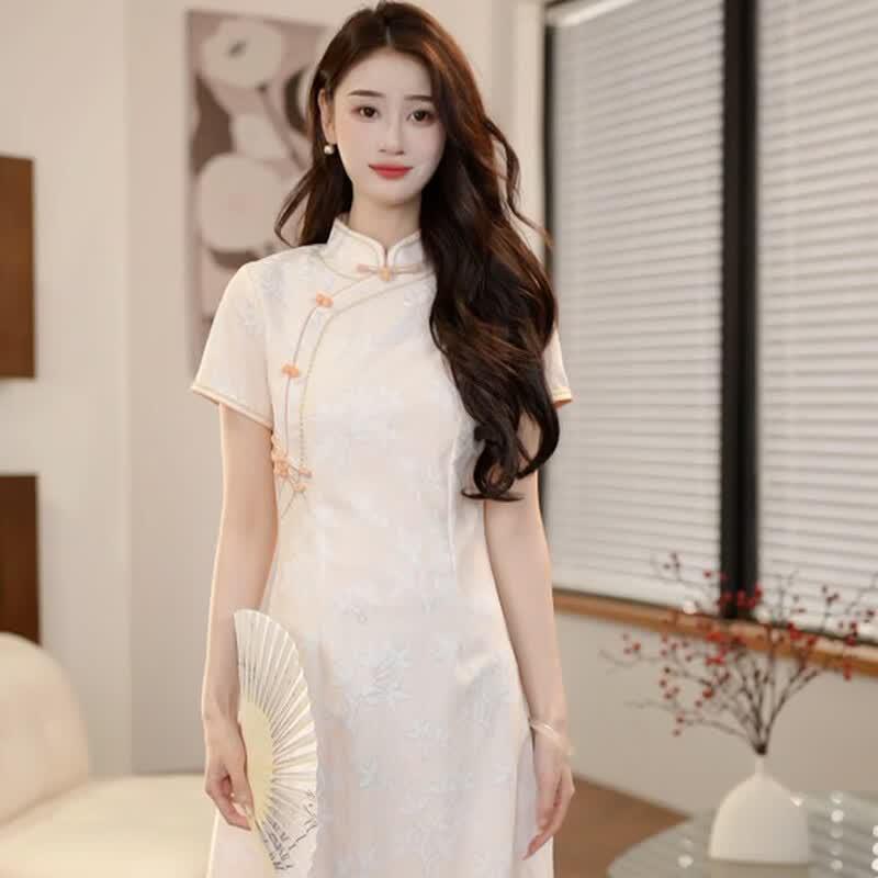 Basic House Women's Jacquard Cheongsam Dress