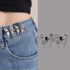 Clothing Securing Button 1 Pair Pant Waist Tighteners, Metal Butterfly Star Decorative Jeans Buckle Clip Pins, Adjustable No-Sew Pants Clips for Loose
