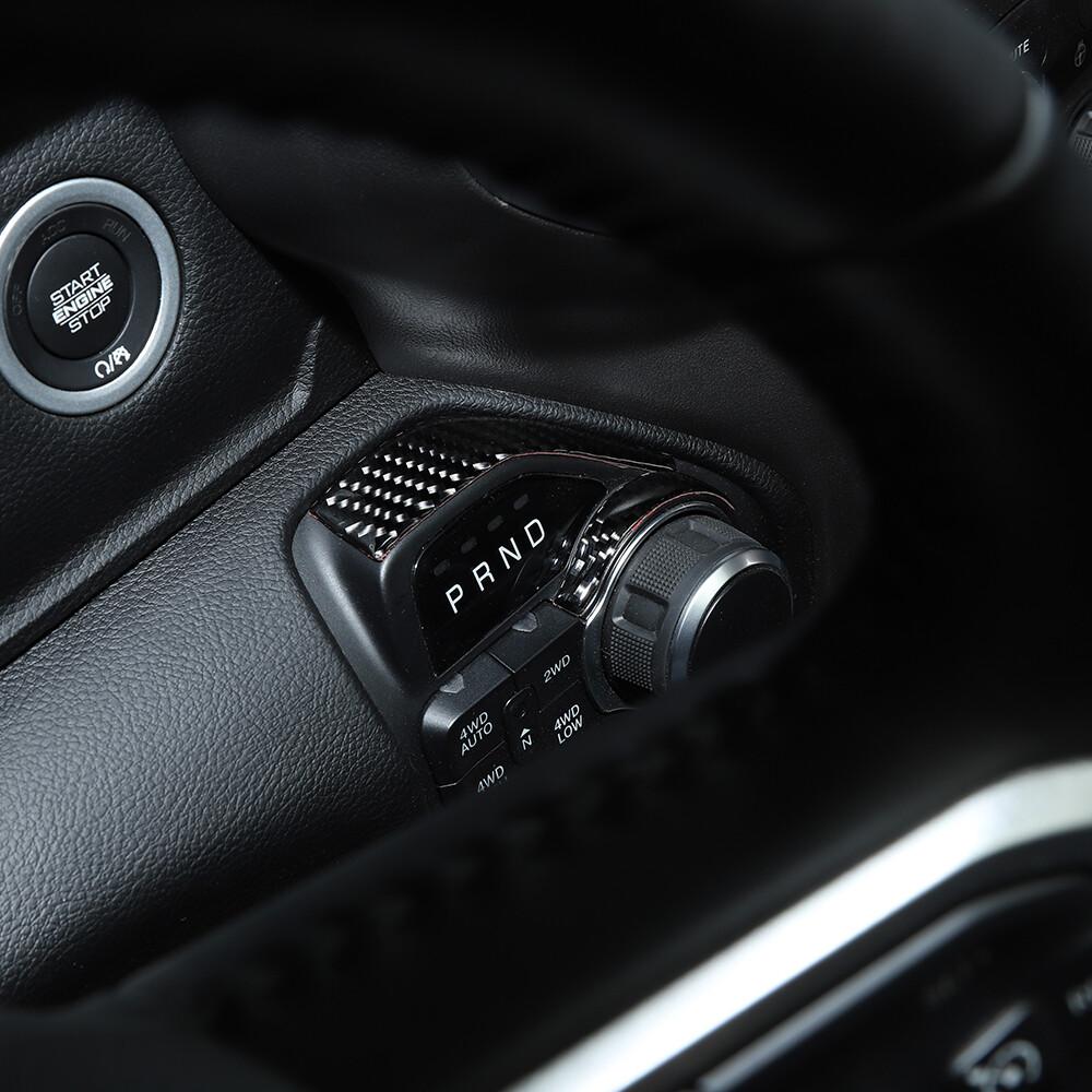 Carbon Fiber Console Gear Shift Indicator Trim Sticker For Dodge Ram 1500 2018+