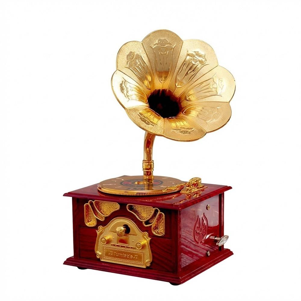 Vintage Style Hand Carousel Music Box with Drawer Classical Music Box  Wedding Gift
