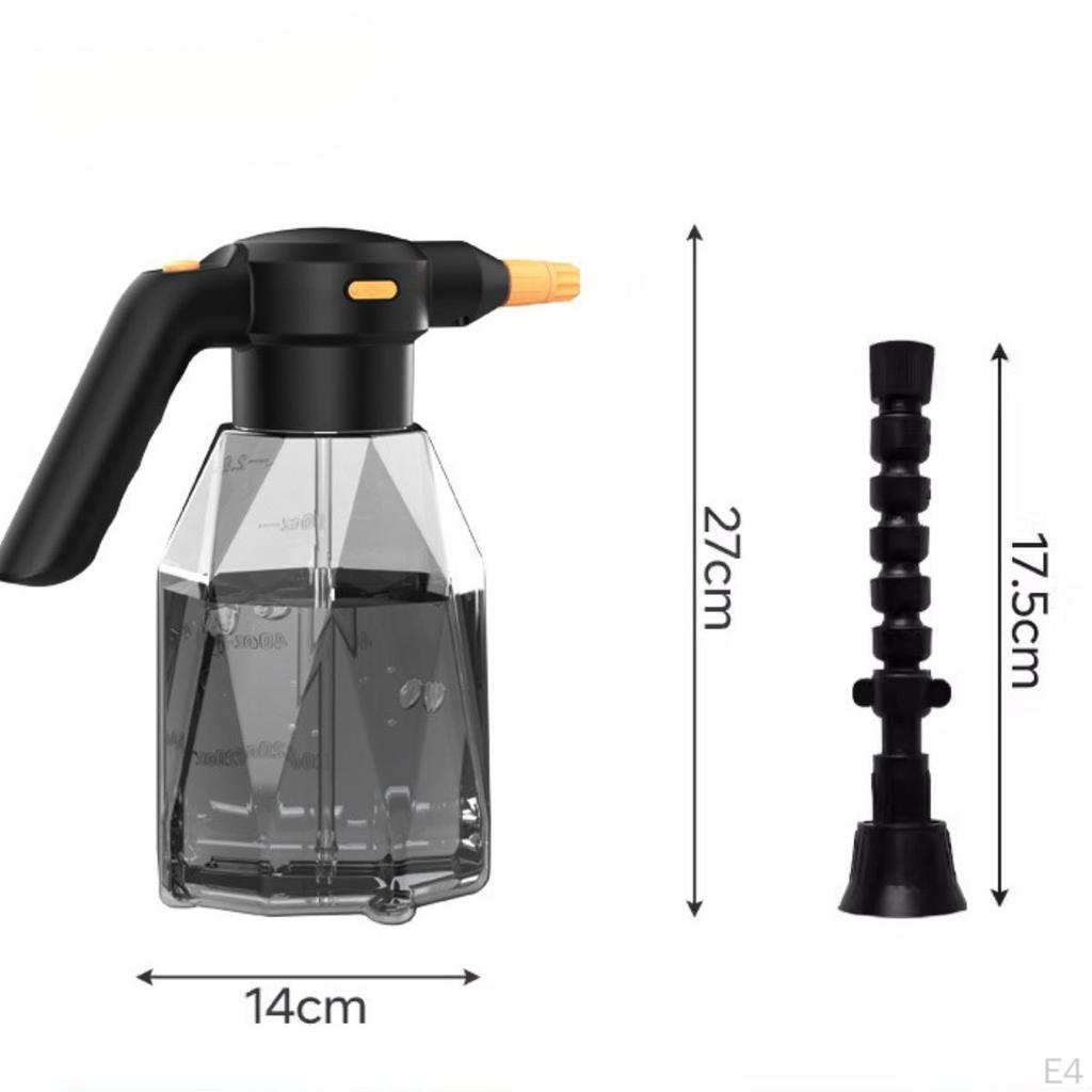 2 Liter Electric Spray Bottle Car Wash with Adjustable Nozzle USB Rechargeable for Garden Cleaning