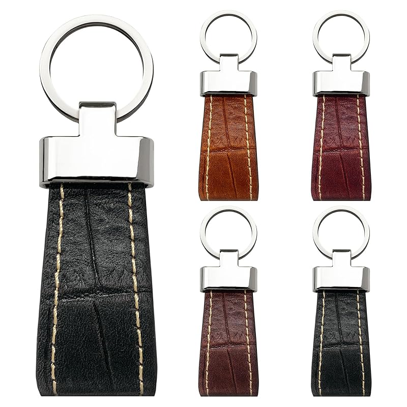 

[Trend SS] genuine leather smart key ring crocodile style Embossed key ring men s ladies double ring key key genuine leather key ring bag charm