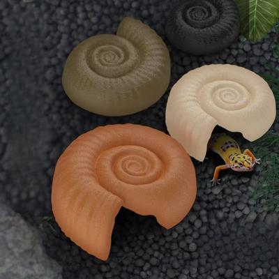 Ammonite Shape Reptile Hidden Cave Aquarium Landscape Decoration Cave Design Reptile Hiding Hole Hideouts Shelter Snail