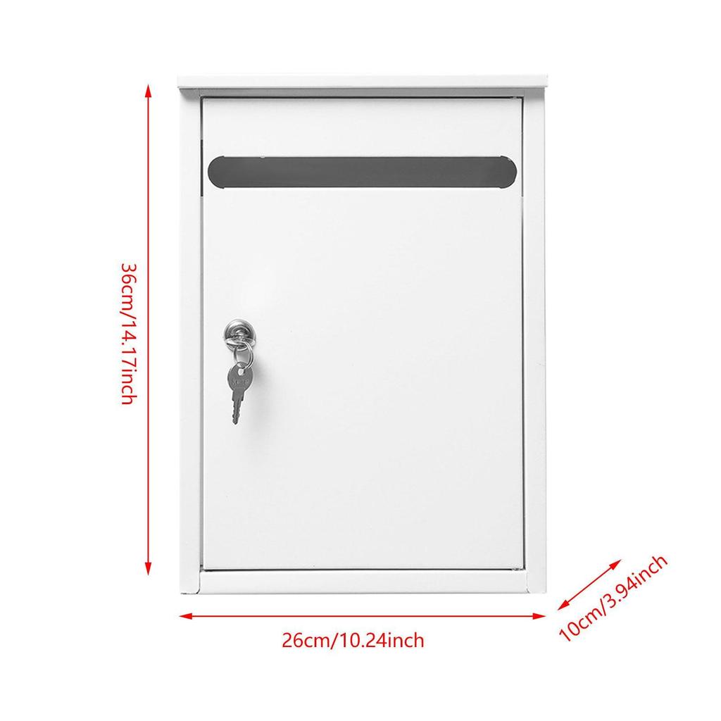 Wall Mount Mailbox Apartment Building Complaint Box Large Capacity Easy Installation Package Drop Anti Ruse House Metal Postbox