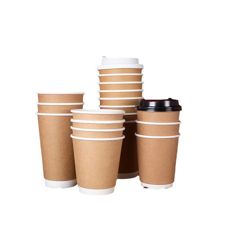 Hanton 400ml Double-Layer Disposable Coffee Cups
