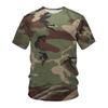 Sommer Neues Kurzarm-T-Shirt Herren 3D Digitaldruck Camouflage Rundhals Locker