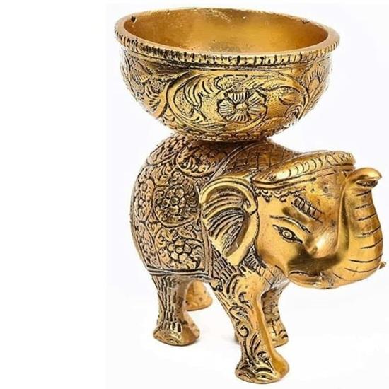 Messing Olifant Kom Etnisch Ontwerp Pot Voor Huisdecoratie Zwevende Bloemen Kaarslampen Tempel Kamer Traditionele Diwali Decoratie Cadeau,