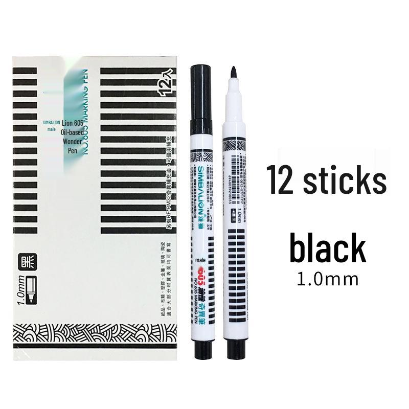 Xiongshi Eco-Friendly 1.0mm Black Fine Liner: Oil-Based Single Tip Marker for Children s Drawing & Outlining