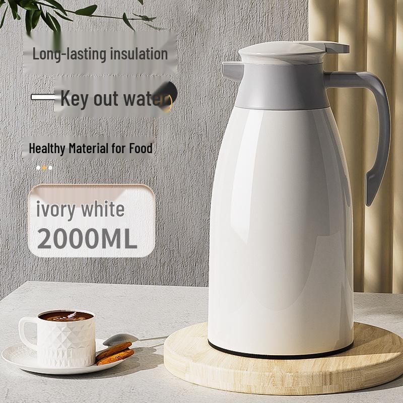 Large Capacity Glass Liner Insulated Thermos Pot - Home Hot Water Dispenser, Thickened and Portable