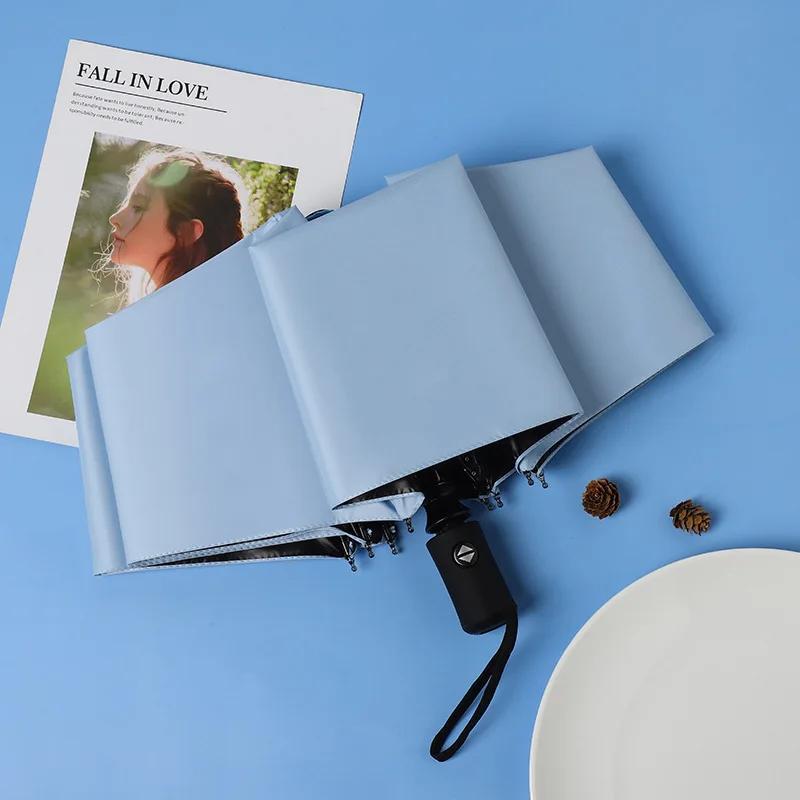 Automatic Folding Umbrella For Men Women Sun Rain Dual Purpose Umbrella Reverse Folding Feature