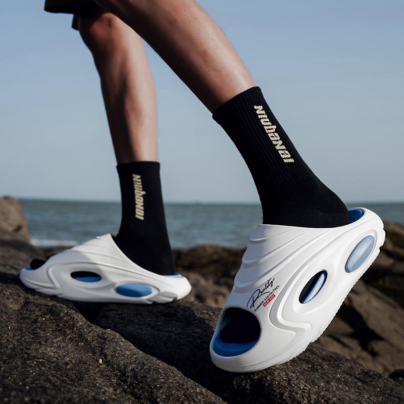 Fashion CYYTL Mens Slippers Casual Outdoor Beach Summer Shoes Sandals Walking Slides Comfort Lightweight Luxury Designer Fashion Leather