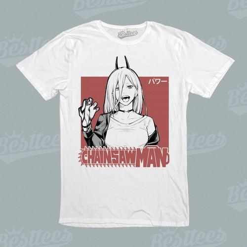 Mens/ Womens/Kids Japanese Anime Chainsaw Man Power Blood Fiend Devil T-Shirt S разноцветный