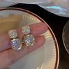 Rhinestone Drop Earrings for Women, Luxury Vintage Dangle Jewelry Zinc Alloy Bling Bling
