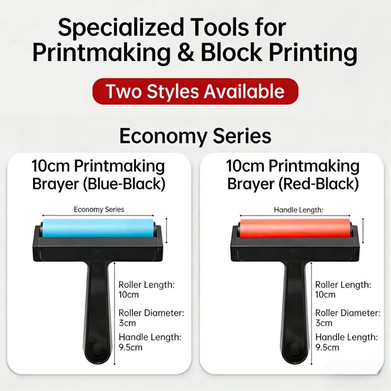Practical Plastic Printing Roller Tool For Woodcut Linocut And Art Projects Smooth Ink Application