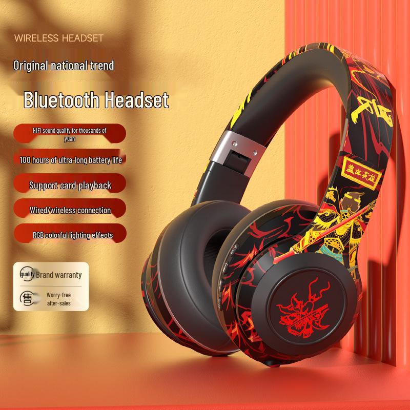 Guochao Graffiti Bluetooth Wireless Over-Ear Gaming Headphones - New Design Bestseller.