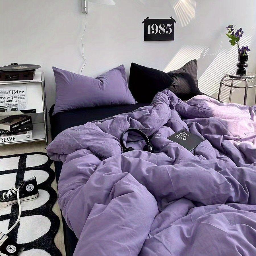 Leopardtrykk Vintage Vasket Bomull Laken Dynetrekk Firesett Student Enkelt Hybel Tredelt Sengetøysett