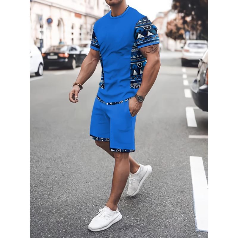 

New 2-piece men s spring and summer sports suit - casual, simple, fashionable and popular colors 8XL