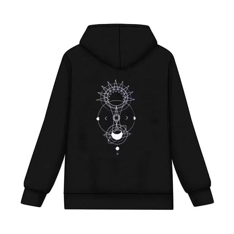 Women’s Casual Hoodie with Geometric Print Long Sleeve Pullover Relaxed Fit Drawstring Hood Comfortable Sweatshirt
