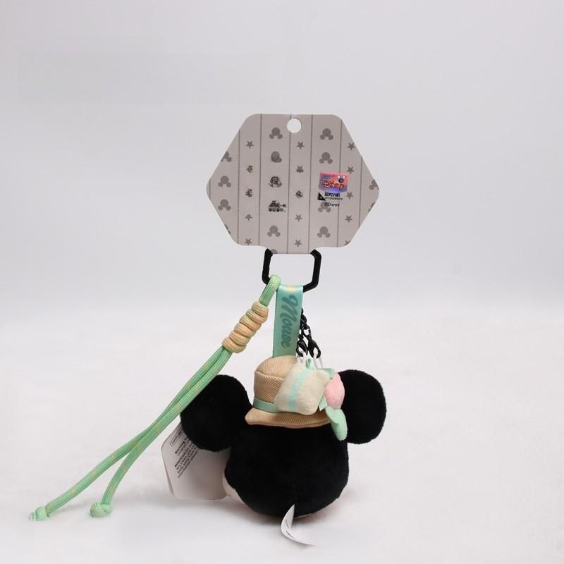 Mickey Mouse Head Plush Keychain With Polyester Fiber For Backpack Decor