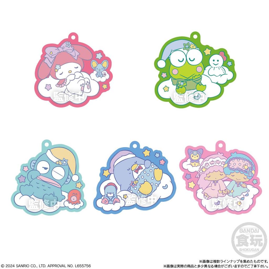 Bandai Personagens Sanrio Pukkuri Lavamasu Gummy 6 (12 peças) Doce Brinquedo Goma de Mascar (Personagens Sanrio)