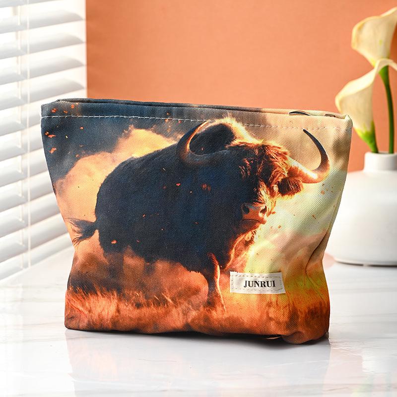 

Large Capacity Women s Canvas Makeup and Toiletry Travel Bag